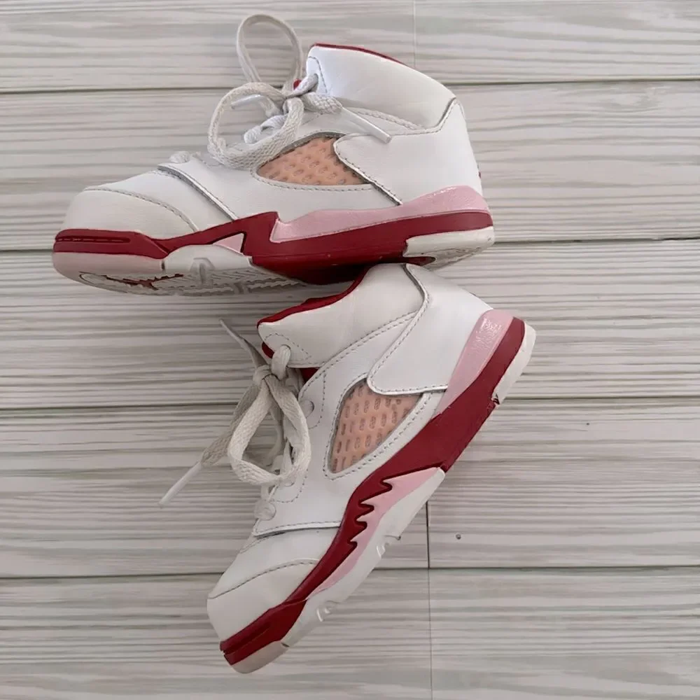 NIKE AIR JORDAN 5 RETRO TD PINK FOAM BABY EUC